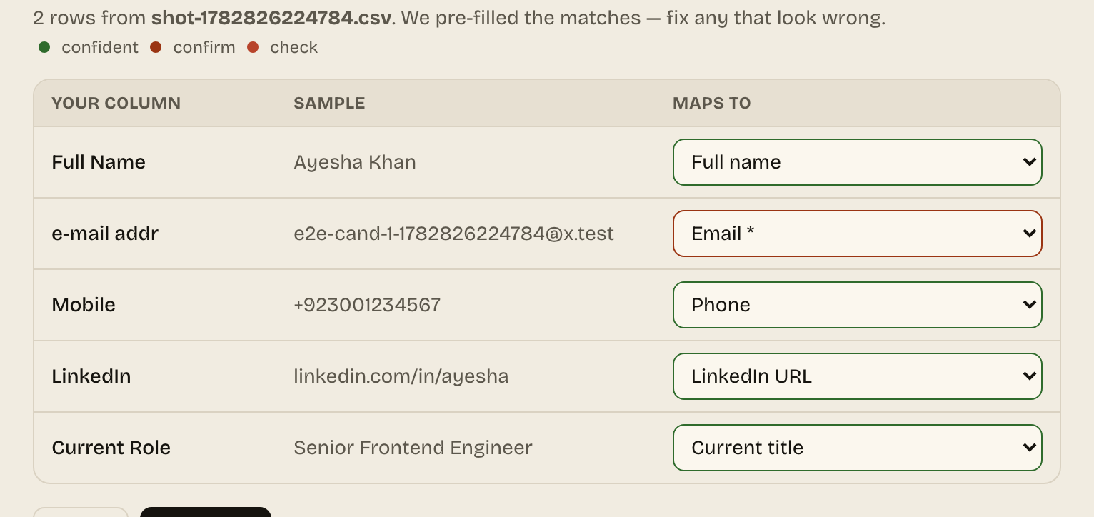 Bulk interview invites from a CSV in Gaugely